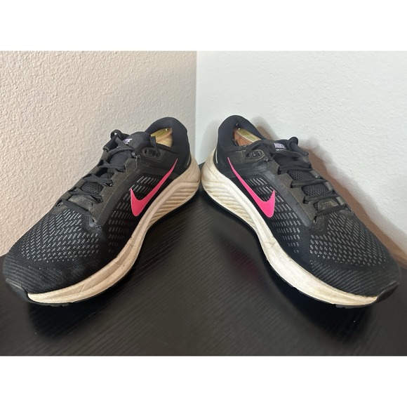 Nike Air Zoom Structure 24 Women's Size 10 Black Pink Athletic Running Shoes - Picture 4 of 9
